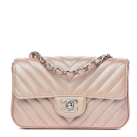 chanel iridescent light gold caviar classic|CHANEL Iridescent Caviar Chevron Quilted Mini Rectangular .